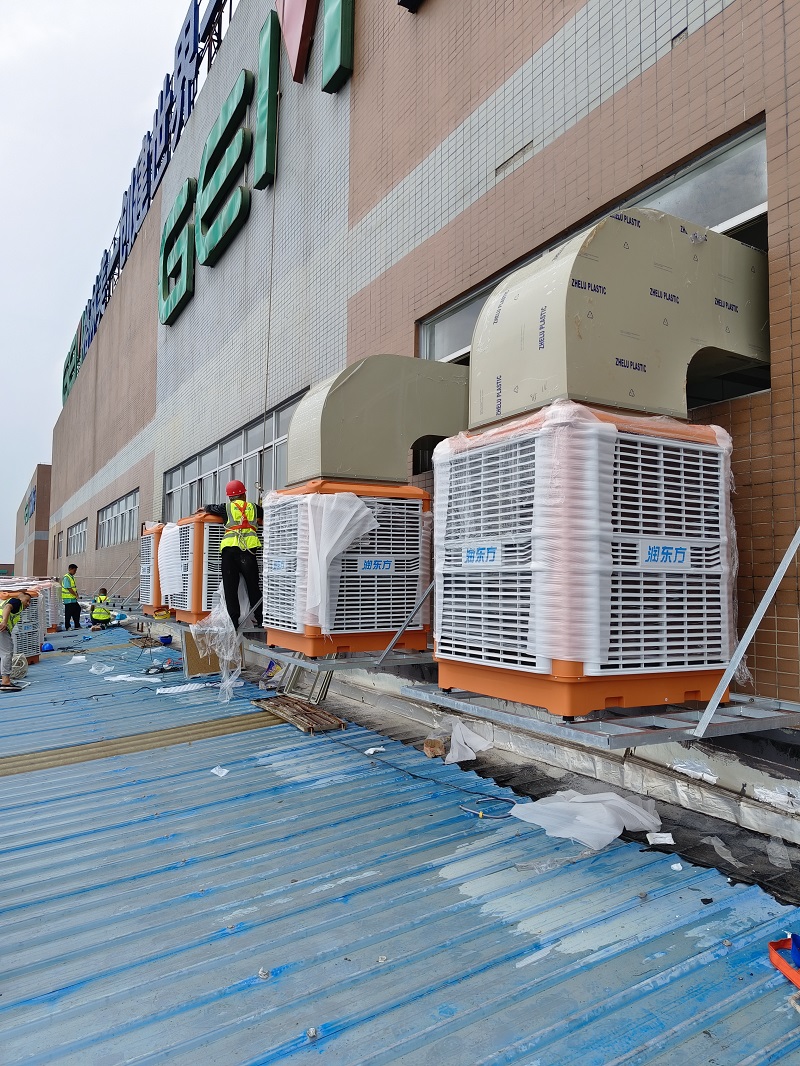 武漢市新洲區(qū)某動力電池廠放電區(qū)及商務中心25臺環(huán)?？照{(diào)工程