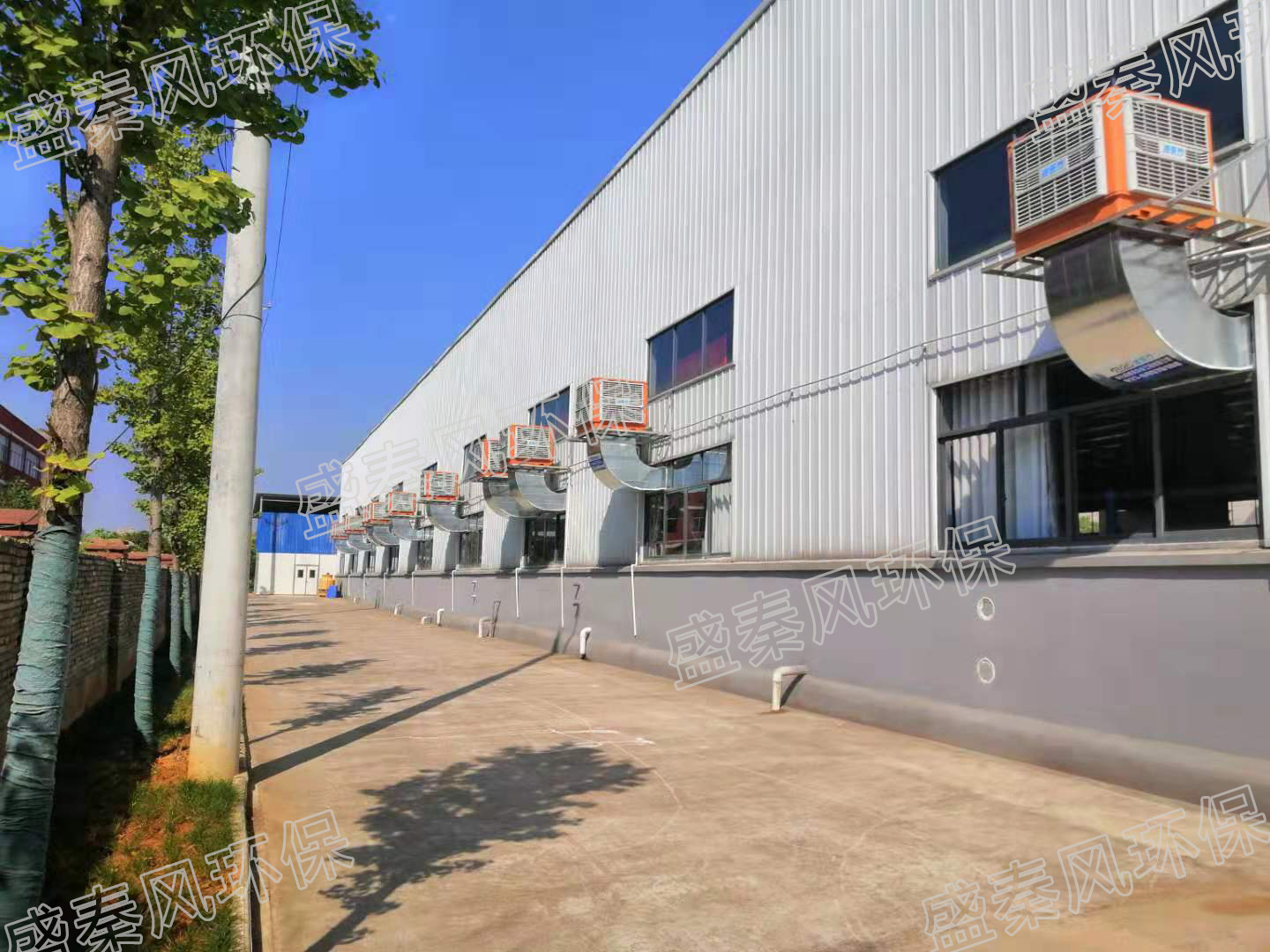 湖北赤壁某電器廠環(huán)?？照{(diào)通風(fēng)降溫工程