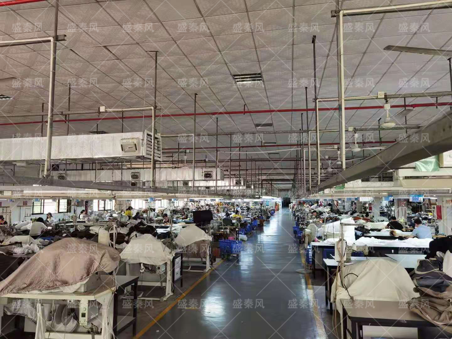 湖北漢川某服裝廠車間降溫通風采用環(huán)保空調(diào)工程