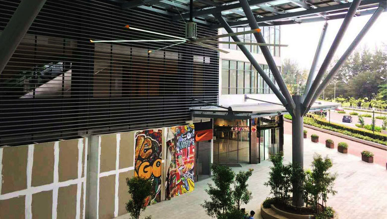商業(yè)中心通風降溫扇機組合案例